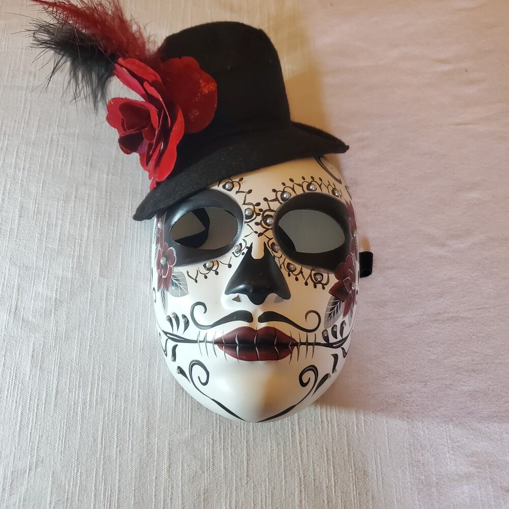 Day Of The Dead Sugar Skull Mask Halloween Costume Accessory Dia De Los Muertos